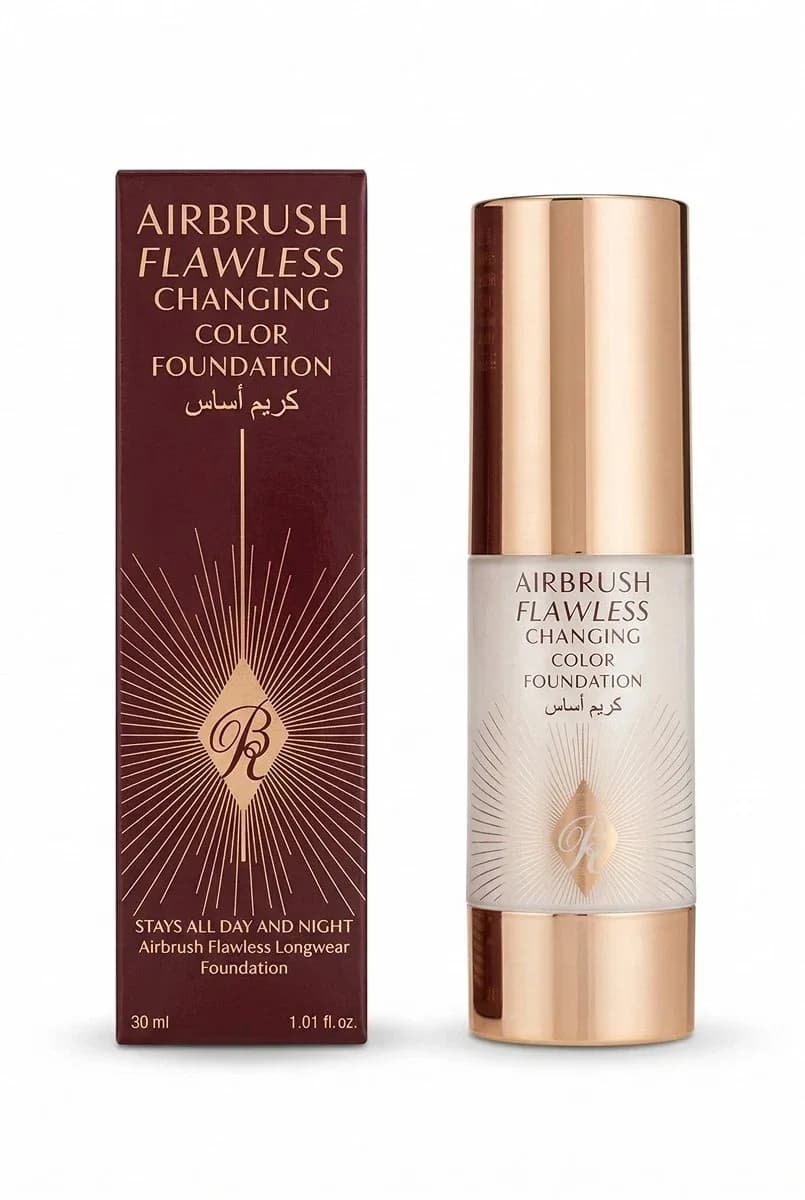 Rose Berry Airbrush Flawless Changing Color Foundation, Longwear Liquid Foundation, 30ml